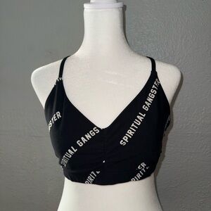 Spiritual Gangster Studio T Back Eco Jersey Sports Bra Size Large